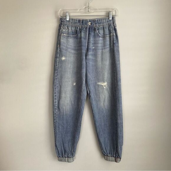Rag & Bone Miramar Faux Jeans Knit Jogger Small - Picture 1 of 8